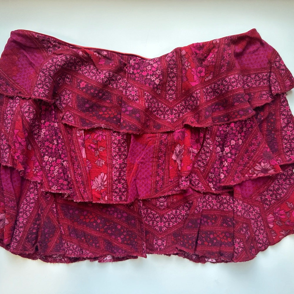 Paper Heart - pink tiered ruffle tube top